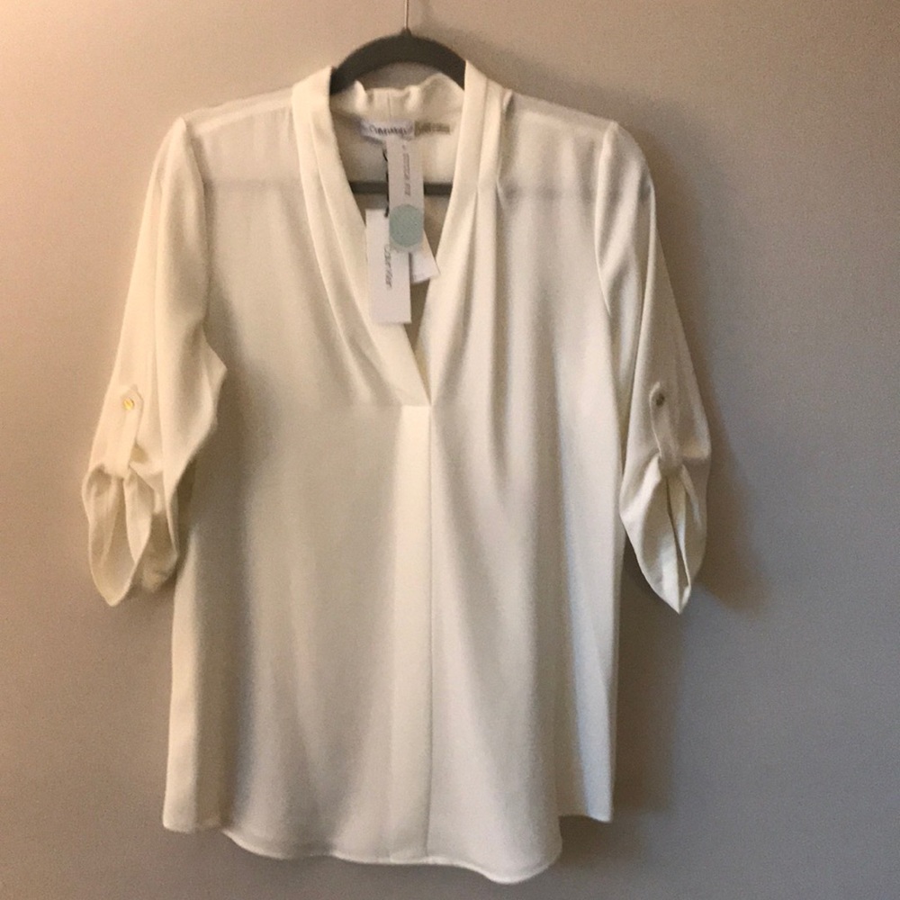 NWT Calvin Klein cream blouse stitchfix medium